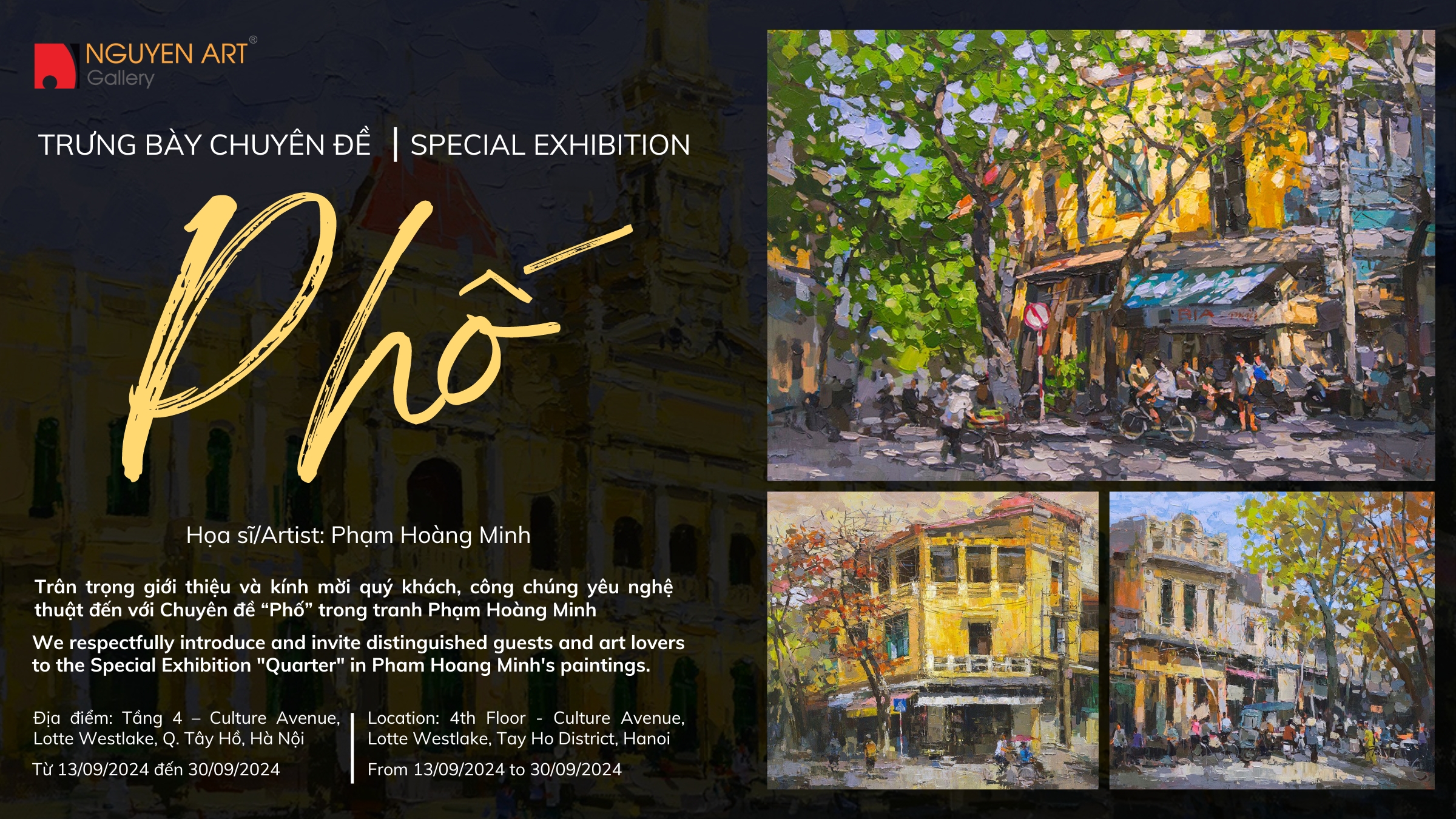 Nguyen Art Gallery giới thiệu trung Bày Chuyên Đề Phó Họa Sĩ Phạm Hoàng Minh